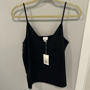 A New Day NWT Black Satin Camisole